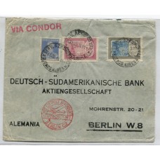 ARGENTINA 1934 SOBRE CIRCULADO VIA AEREA A ALEMANIA POR CONDOR LUFTHANSA CON ALTO FRANQUEO DE $ 4,15